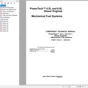 John Deere PowerTeach 4.5L 6.8L Mechanical Fuel Systems Technical Manual CTM207 2010 (1)