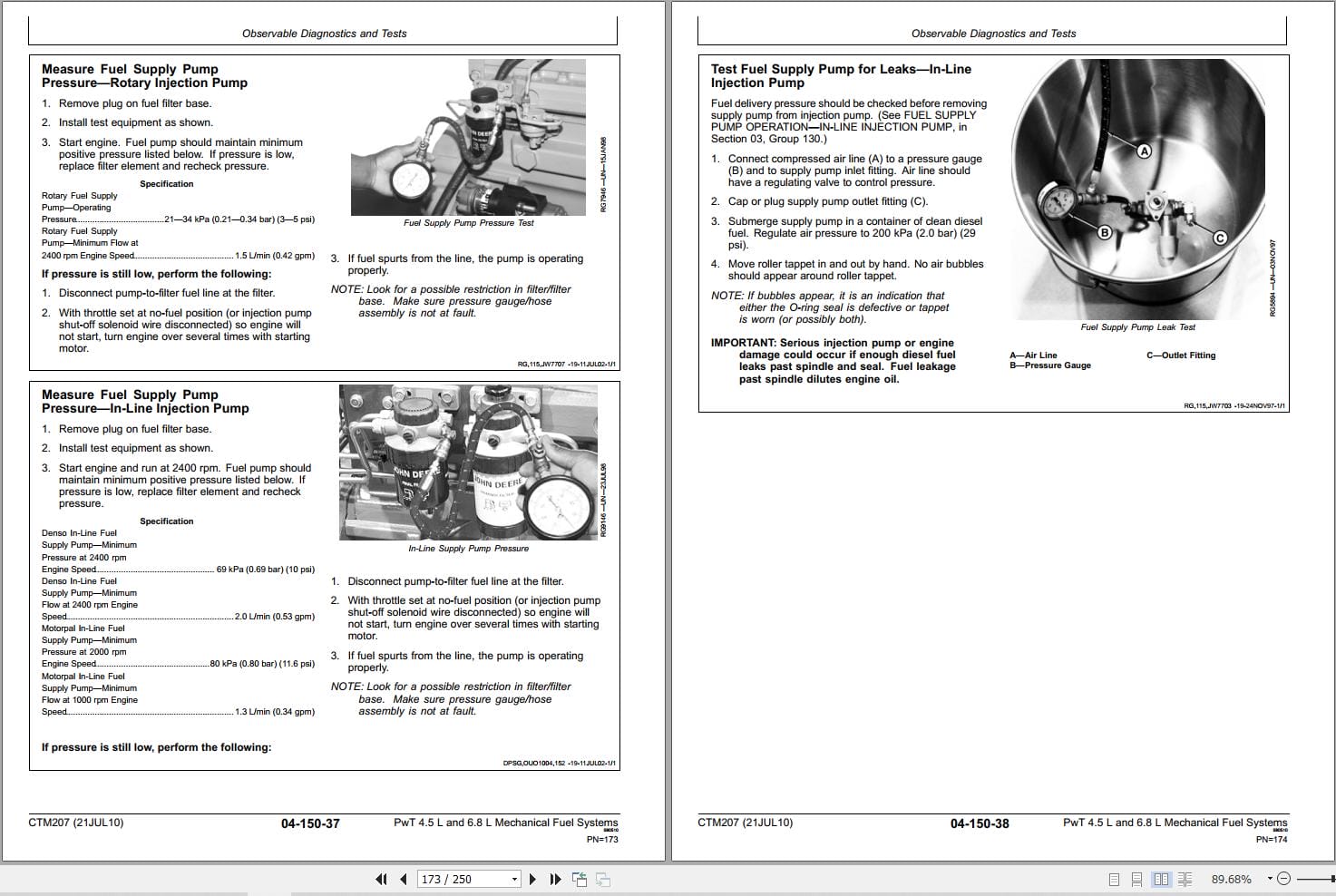 John Deere PowerTeach 4.5L 6.8L Mechanical Fuel Systems Technical Manual CTM207 2010 (3)
