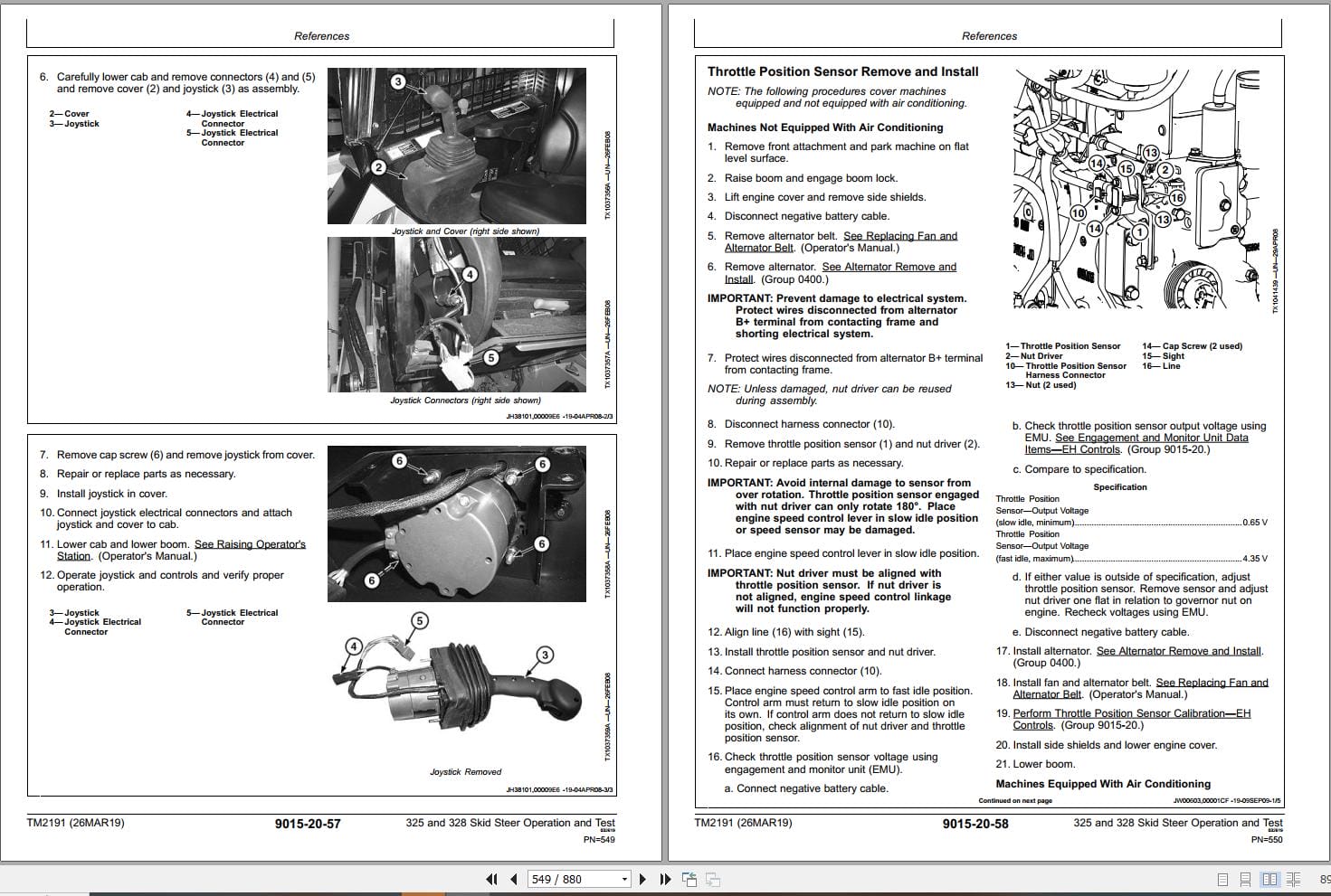 John Deere Skid Steer Loader 325 328 Operation & Test Technical Manual TM2191 (3)