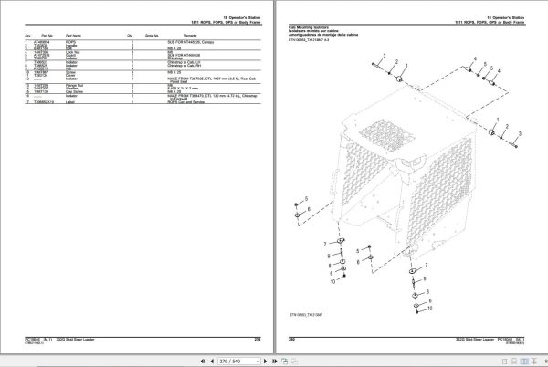 John Deere Skid Steer Loader 332G Parts Catalog Pc15046 (2)