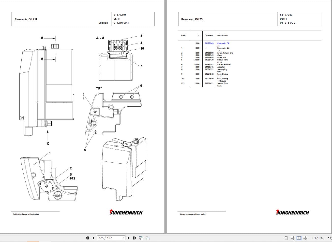Jungheinrich Forklift ETM 214 Parts Catalog 91119696 (2)