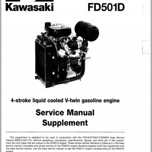 Kawasaki Engine FD501D Service Manual Supplement 99924 2043 51 (1)