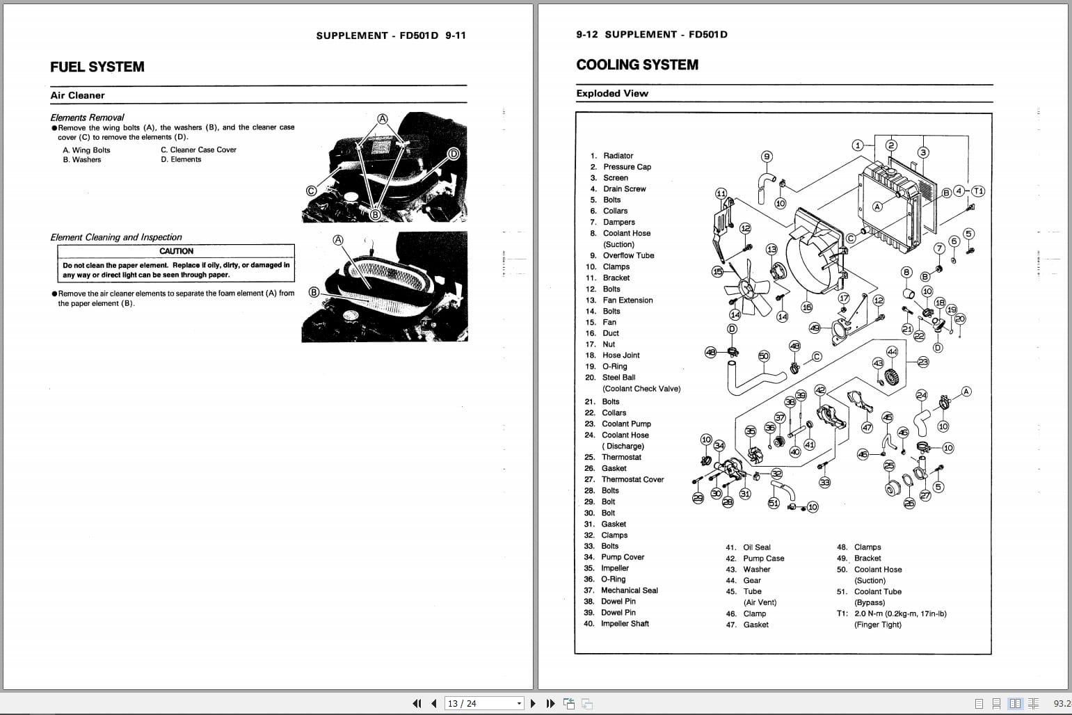 Kawasaki Engine FD501D Service Manual Supplement 99924 2043 51 (2)