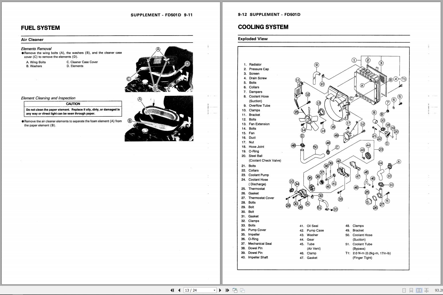Kawasaki Engine FD501D Service Manual Supplement 99924 2043 51 (3)