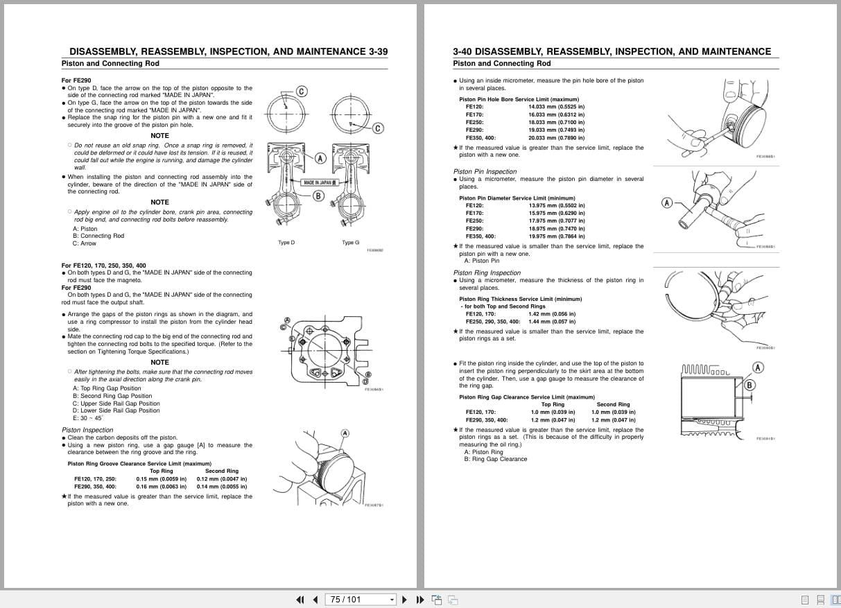 Kawasaki Engine FE120 To FE400 Service Manual 2000 (2)