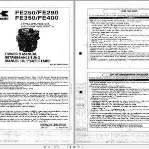 Kawasaki Engine FE250 FE290 FE350 FE400 Owners Manual EN DE FR (1)