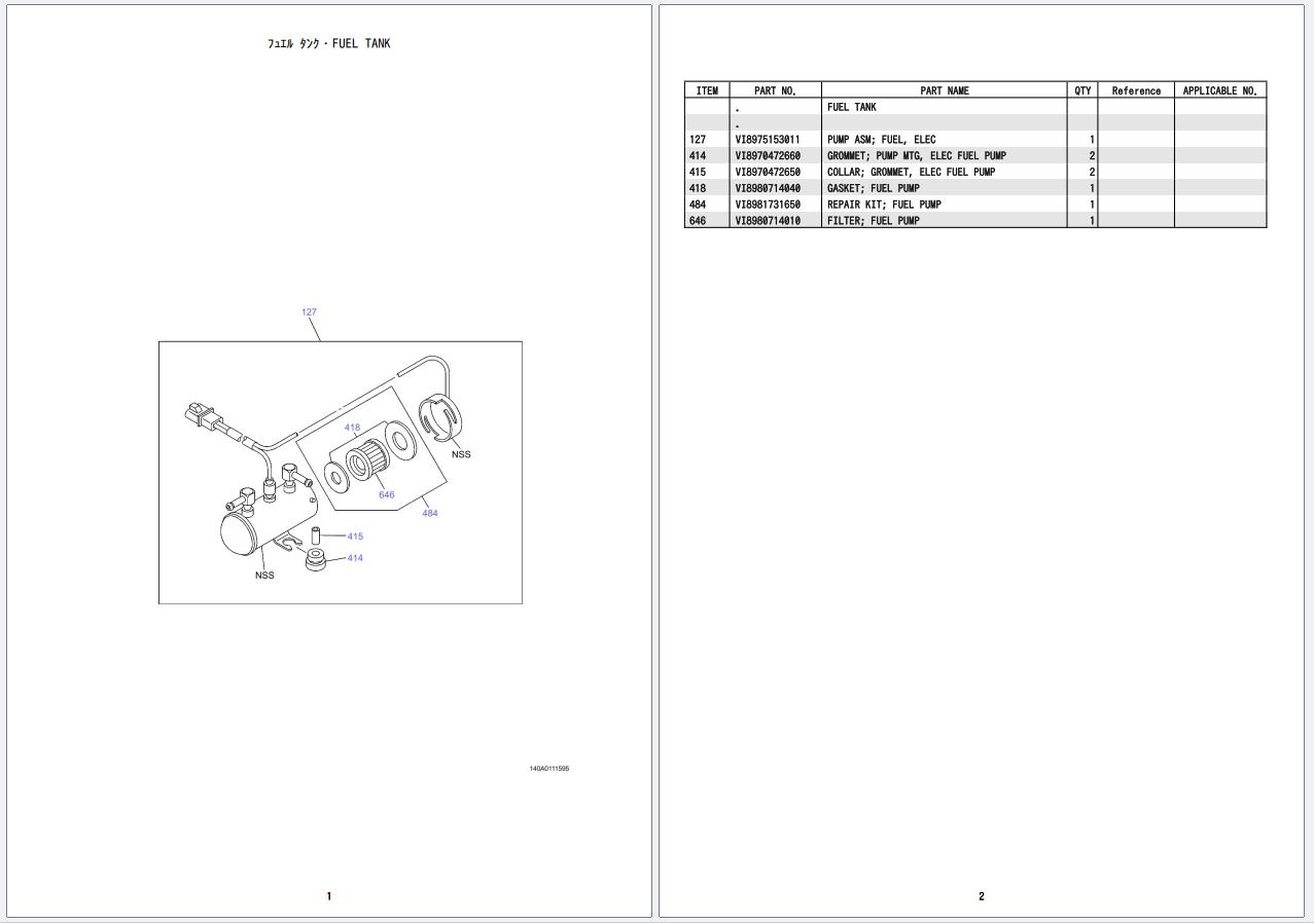 Kobelco Crawler Excavator SK520LC 11 Parts Manual S3LS00068ZE04 (3)