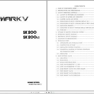 Kobelco Excavator SK200 SK200LC Mark V Shop Manual (1)