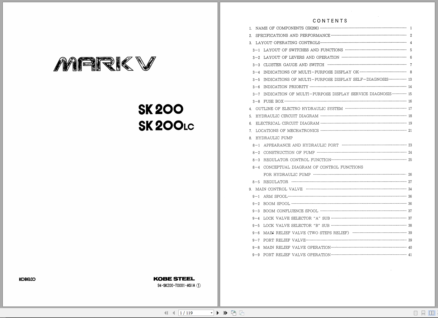 Kobelco Excavator SK200 SK200LC Mark V Shop Manual (1)