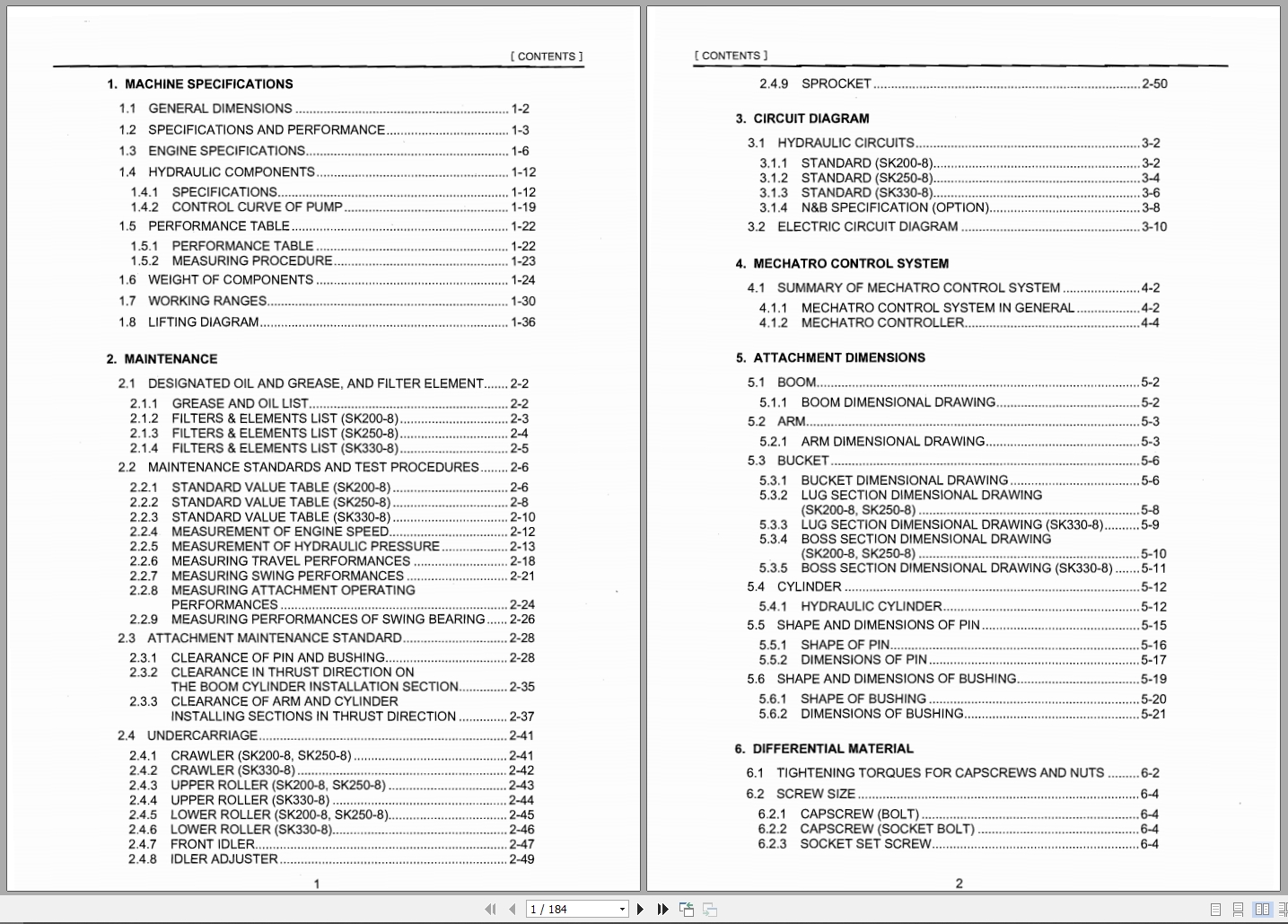 Kobelco Hydraulic Excavator SK200 8 To SK350LC 8 Service Manuals S7YO00809ZE01NA (1)