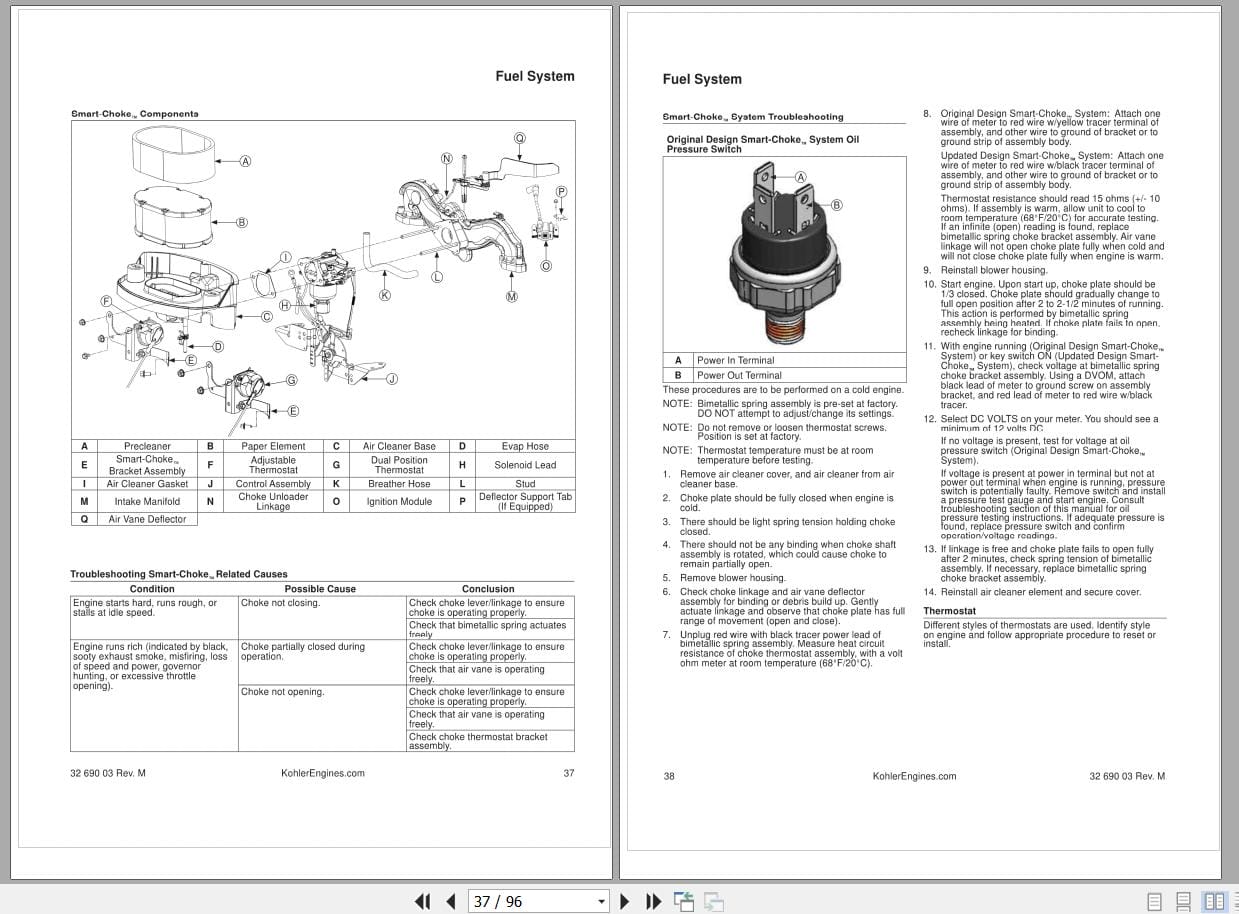 Kohler Engine KT610 KT620 KT715 KT745 Service Manual 3269003 (2)