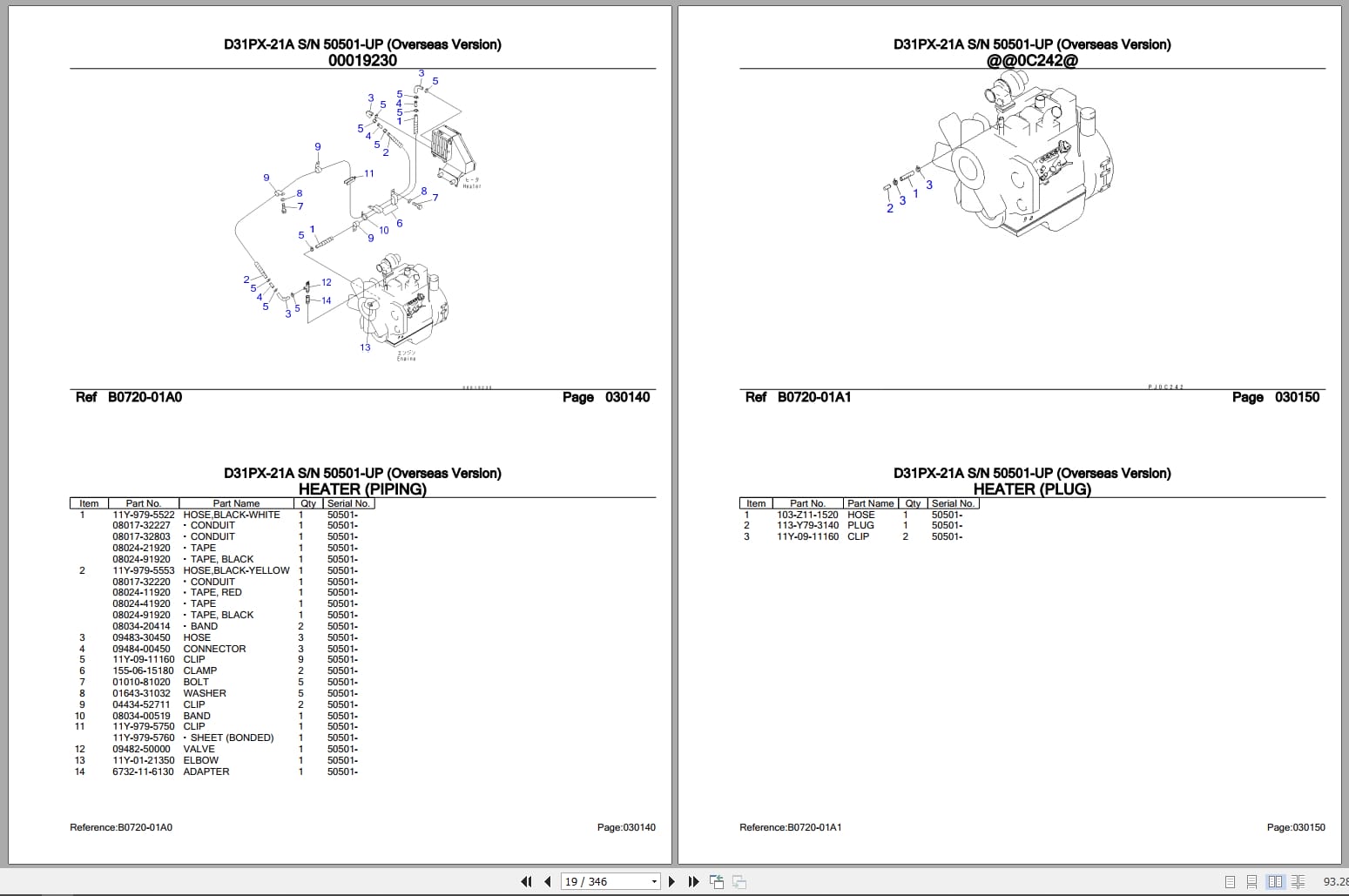 Komatsu Bulldozers D31PX 21A 50501 UP (Overseas Version) Parts Catalog (2)