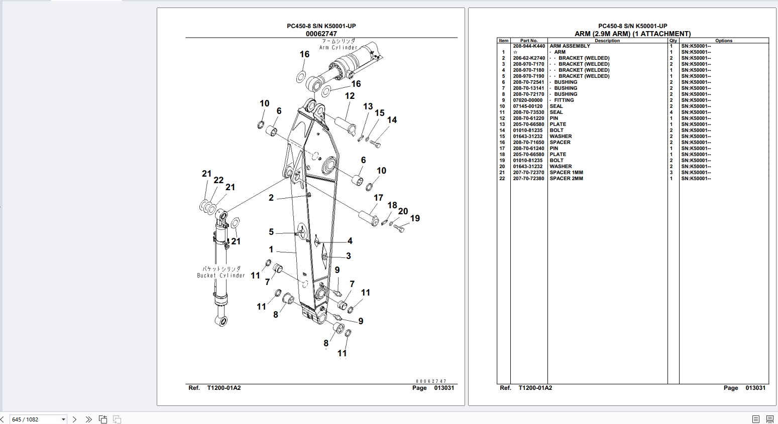 Komatsu Excavator PC450 8 K50001 Up Spare Parts Catalog (1)