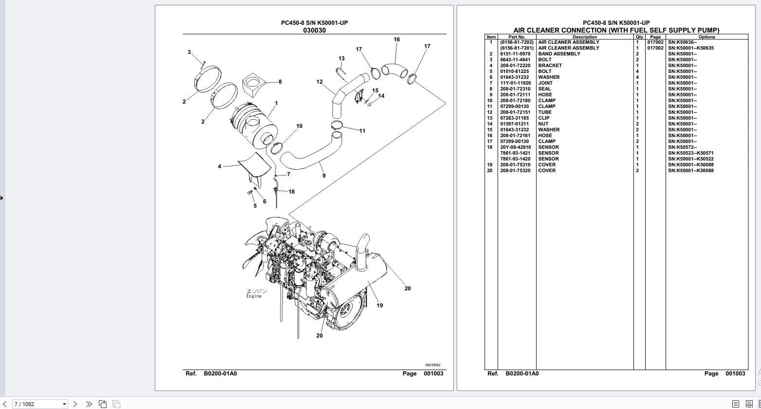 Komatsu Excavator PC450 8 K50001 Up Spare Parts Catalog (2)