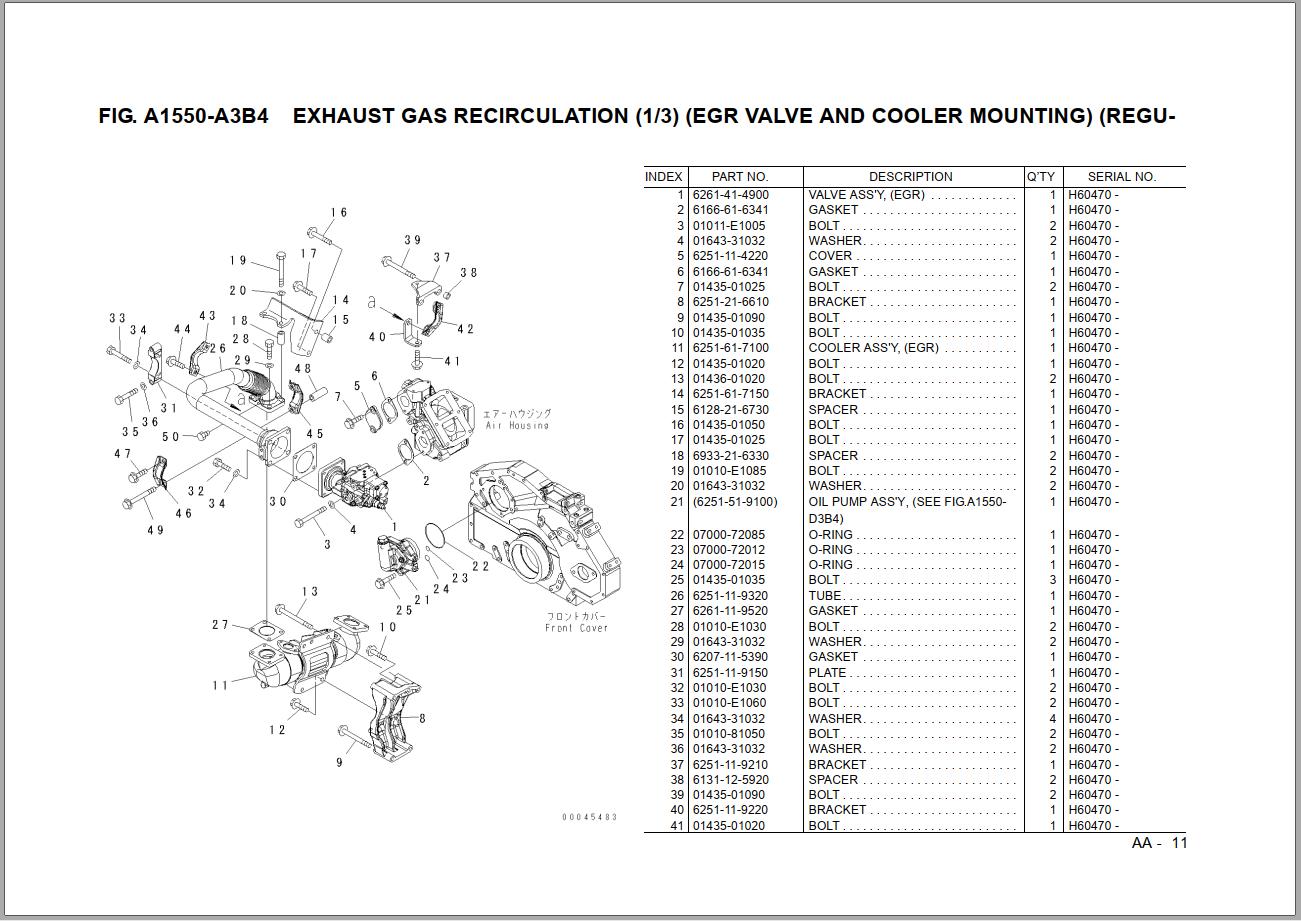 Komatsu Wheel Loaders WA480 6 LC Parts Book VZB196701 (2)