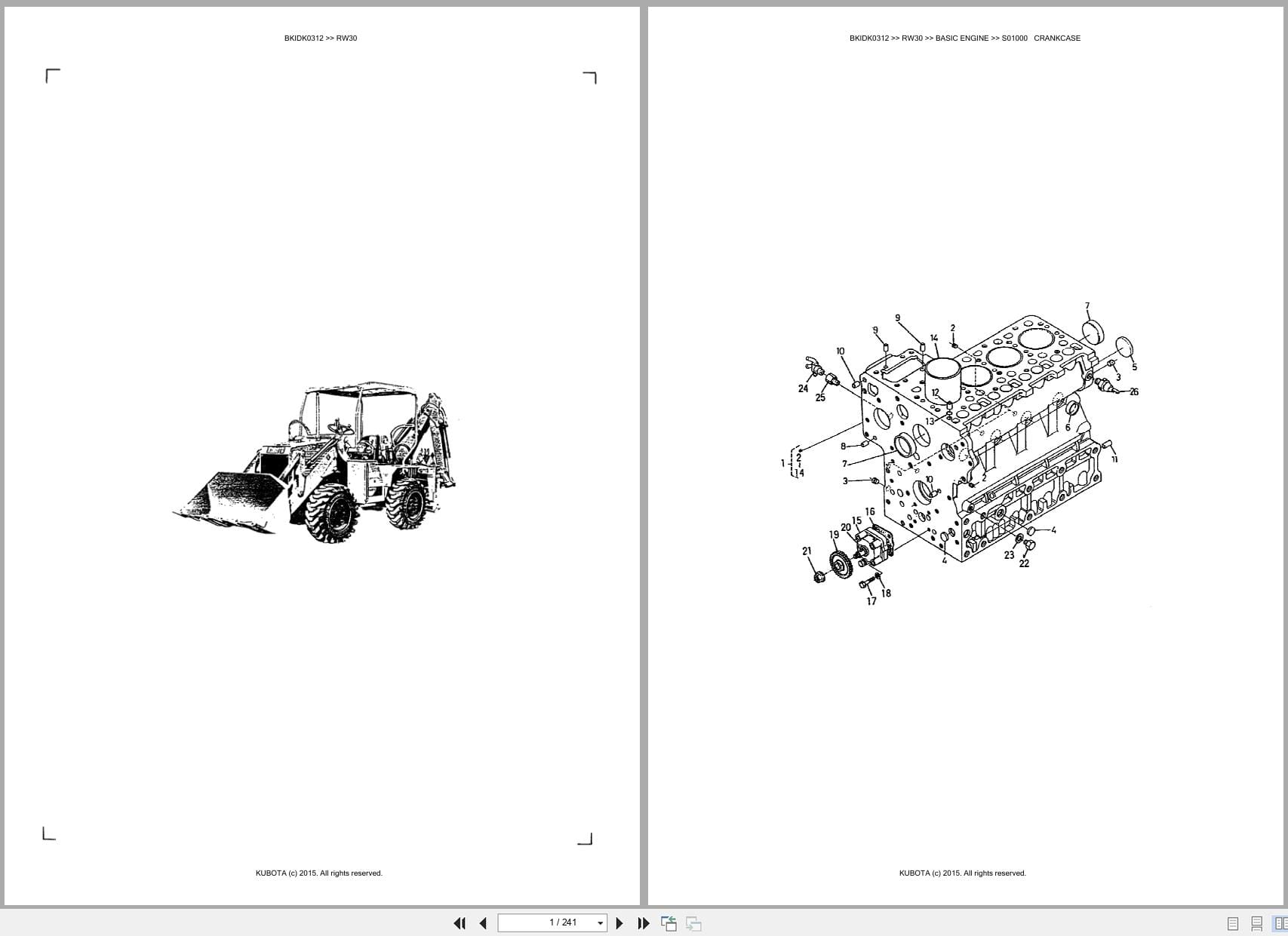 Kubota Backhoe Loader RW30 Australia Parts Catalog (1)