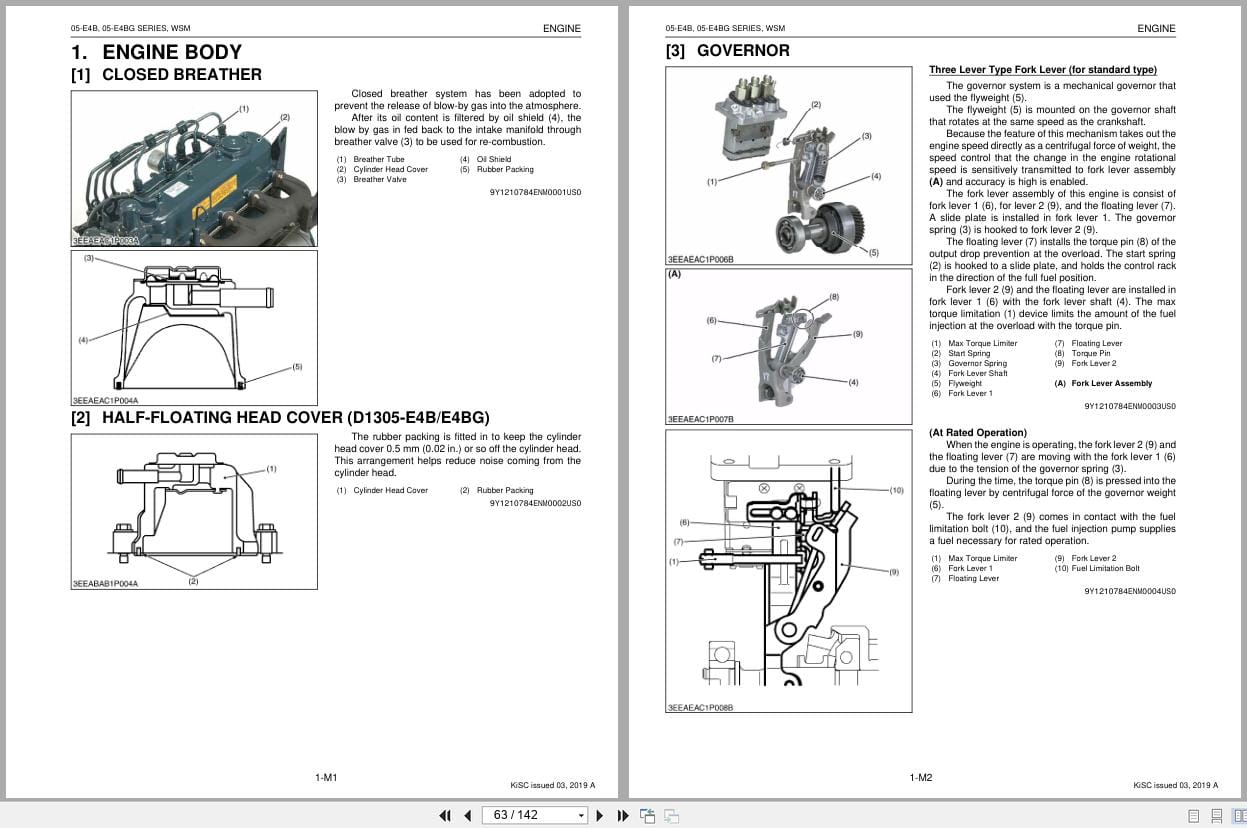 Kubota Engine 05 E4B 05 E4BG Series Workshop Manual 9Y111 07843 2019 (2)