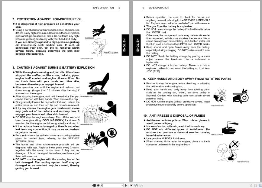 Kubota Engine D1503 M E3 To V2403 M T E3 Operators Manual 1G171 8911 3 (2)
