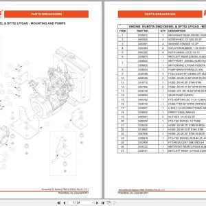 Kubota Engine D902 DF752 Parts Manual 4100043 2011 (1)