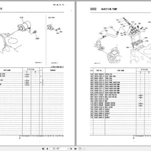 Kubota Engine D905 E2BB REP 2 Illustrated Parts List 97898 66630 2005 (2)
