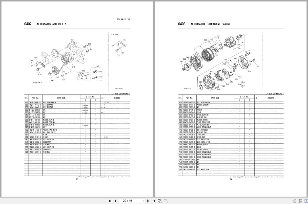 Kubota Engine V1505 E2B BROOKS 1 Illustrated Parts List 97898 62310 2004 (2)