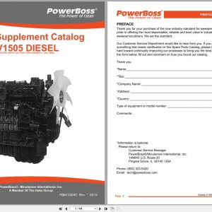 Kubota Engine V1505 Supplement Parts Catalog 4100067 2014 (1)