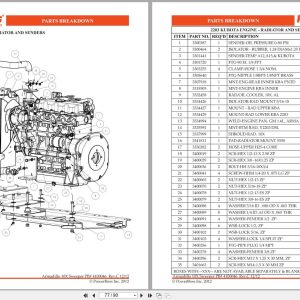 Kubota Engine V2203 Parts Catalog 4100046 2012 (2)