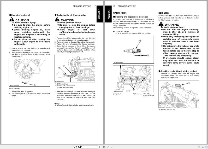 Kubota Engine WG1605 G E3 WG1605 L E3 WG1605 GL E3 Operators Manual EG523 8916 2 (2)