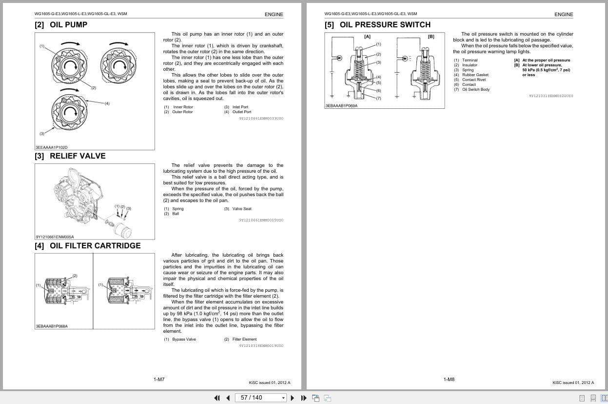 Kubota Engine WG1605 G E3 WG1605 L E3 WG1605 GL E3 Workshop Manual 9Y111 06610 2012 (2)