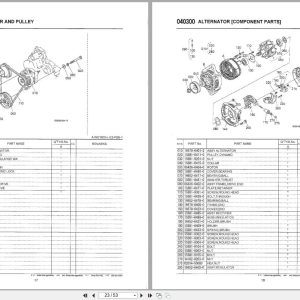 Kubota Engine WG1605 L E3 PBS 1 Illustrated Parts List 97898 79910 2012 (2)