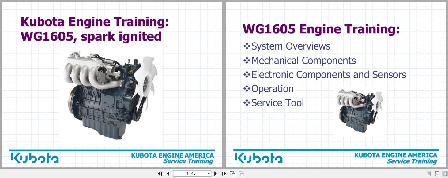 Kubota Engine WG1605 Service Training (1)