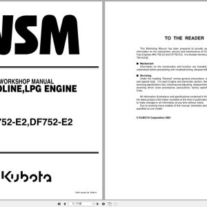 Kubota Engine WG752 E2 DF752 E2 Workshop Manual 9Y011 02101 2006 (1)