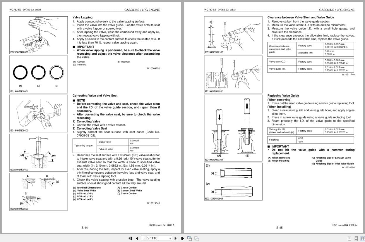 Kubota Engine WG752 E2 DF752 E2 Workshop Manual 9Y011 02101 2006 (2)