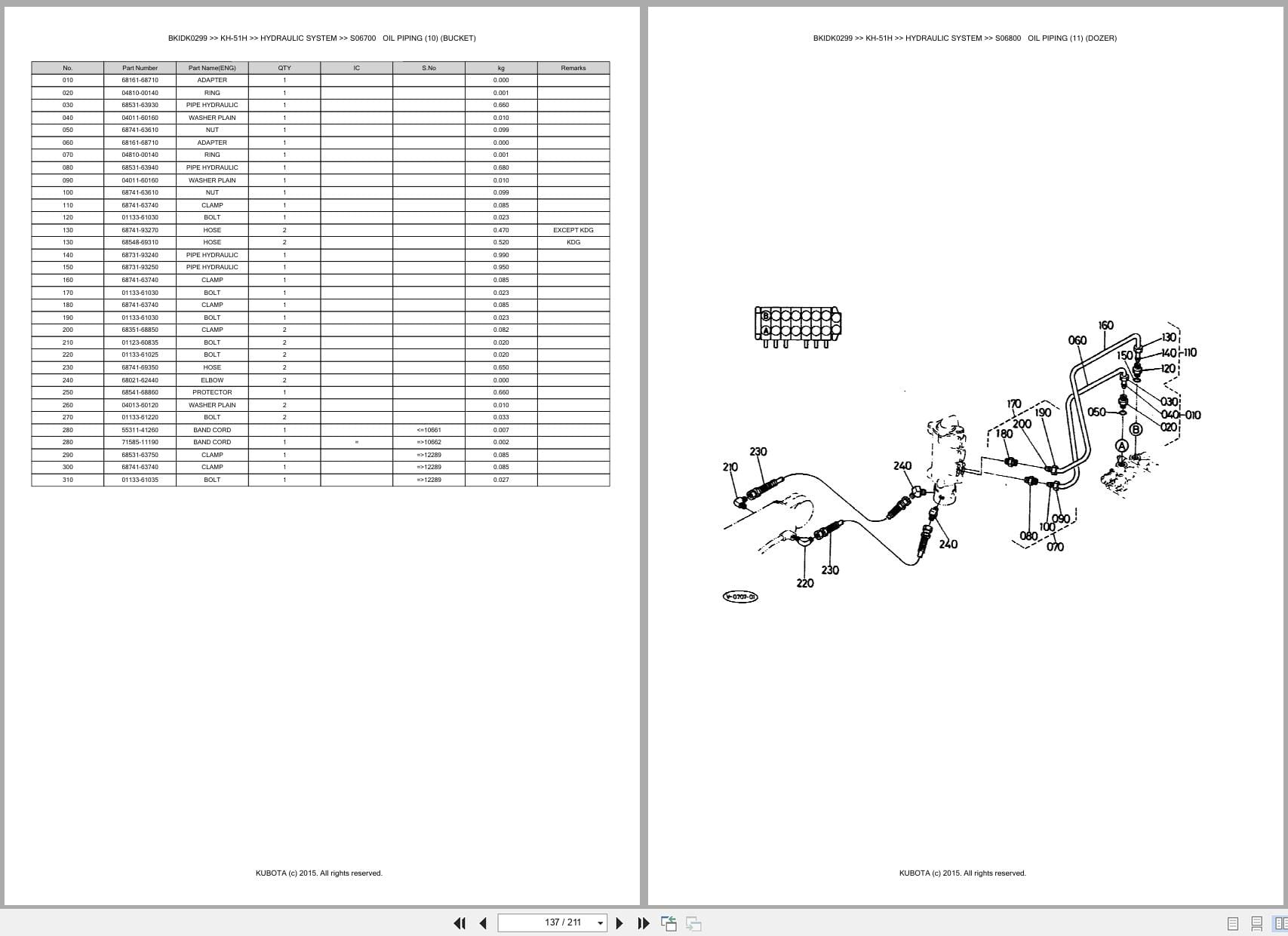 Kubota Excavator KH 51H Australia Parts Catalog (2)