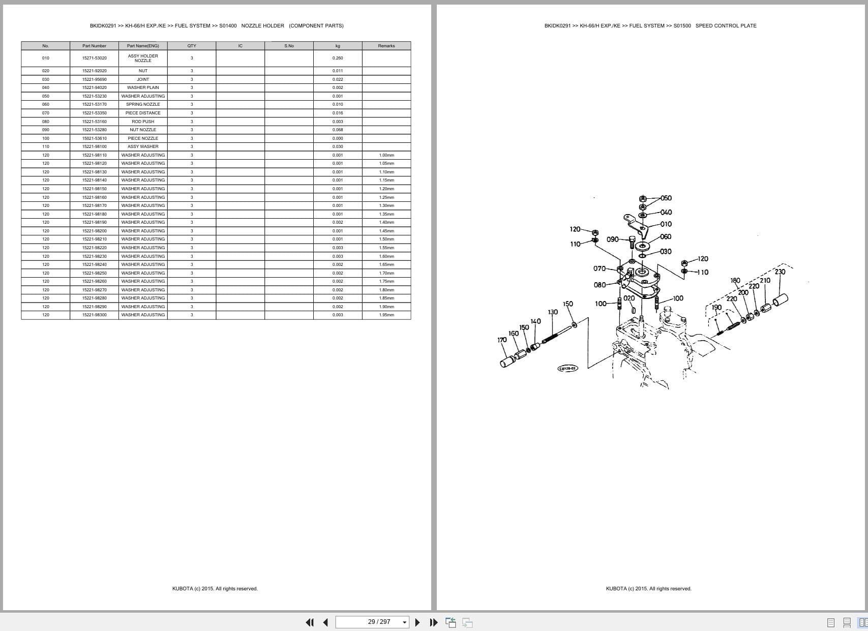 Kubota Excavator KH 66 KH 66H EXP. KE Australia Parts Catalog (2)