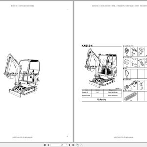 Kubota Excavator KX018 4 40001 49999 Australia Parts Catalog (1)