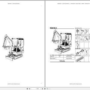 Kubota Excavator KX018 4 50001 Australia Parts Catalog (1)