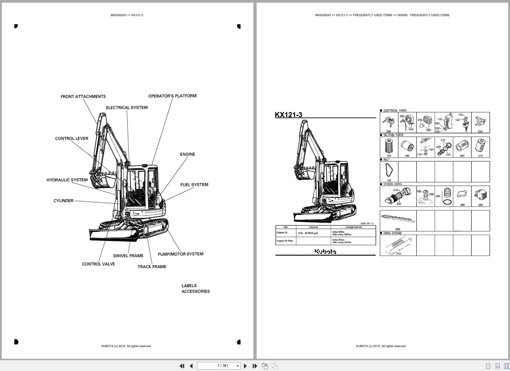 Kubota Excavator KX121 3 Australia Parts Catalog (1)