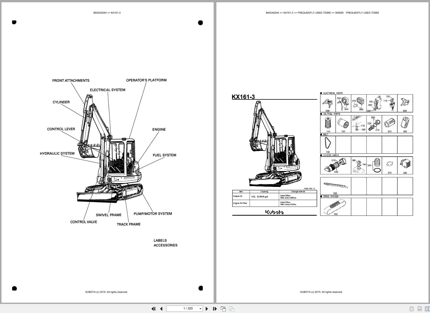 Kubota Excavator KX161 3 Australia Parts Catalog (1)