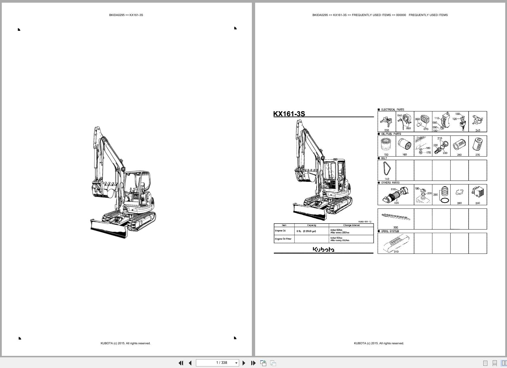 Kubota Excavator KX161 3S Australia Parts Catalog (1)