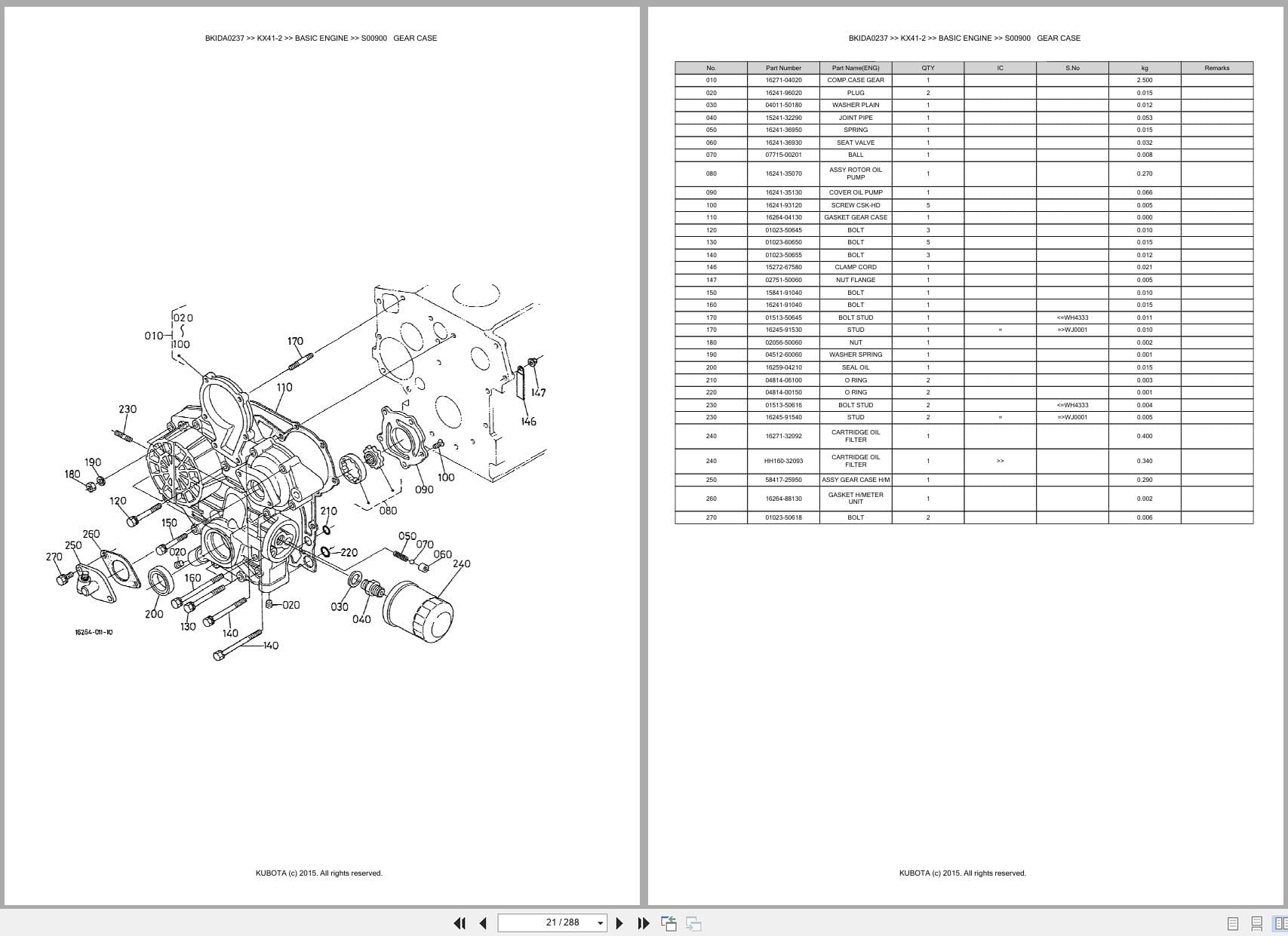 Kubota Excavator KX41 2 Australia Parts Catalog (2)