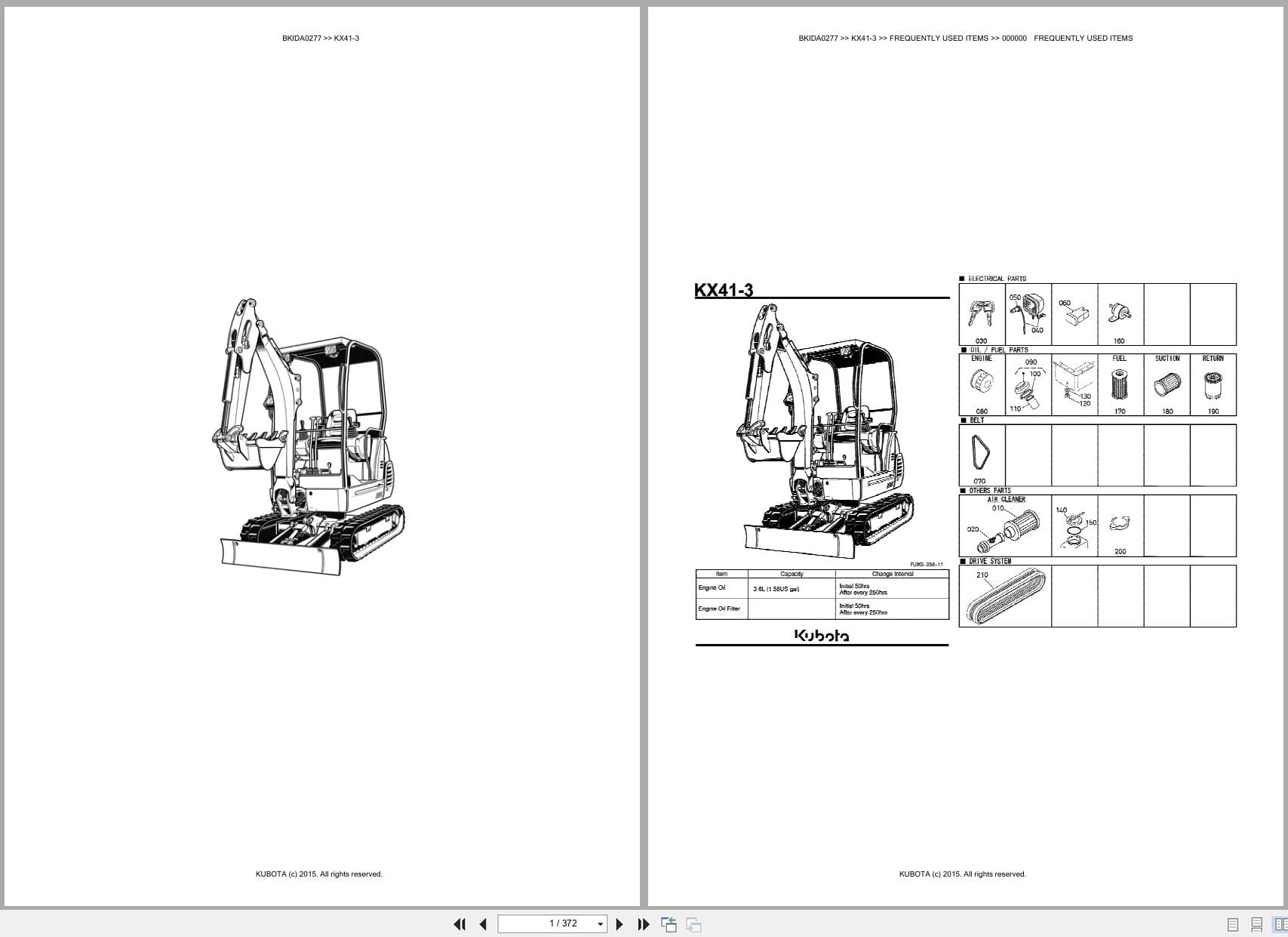 Kubota Excavator KX41 3 Australia Parts Catalog (1)