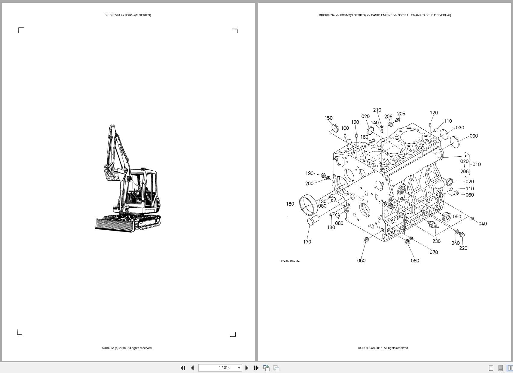 Kubota Excavator KX61 2 S Series Australia Parts Catalog (1)