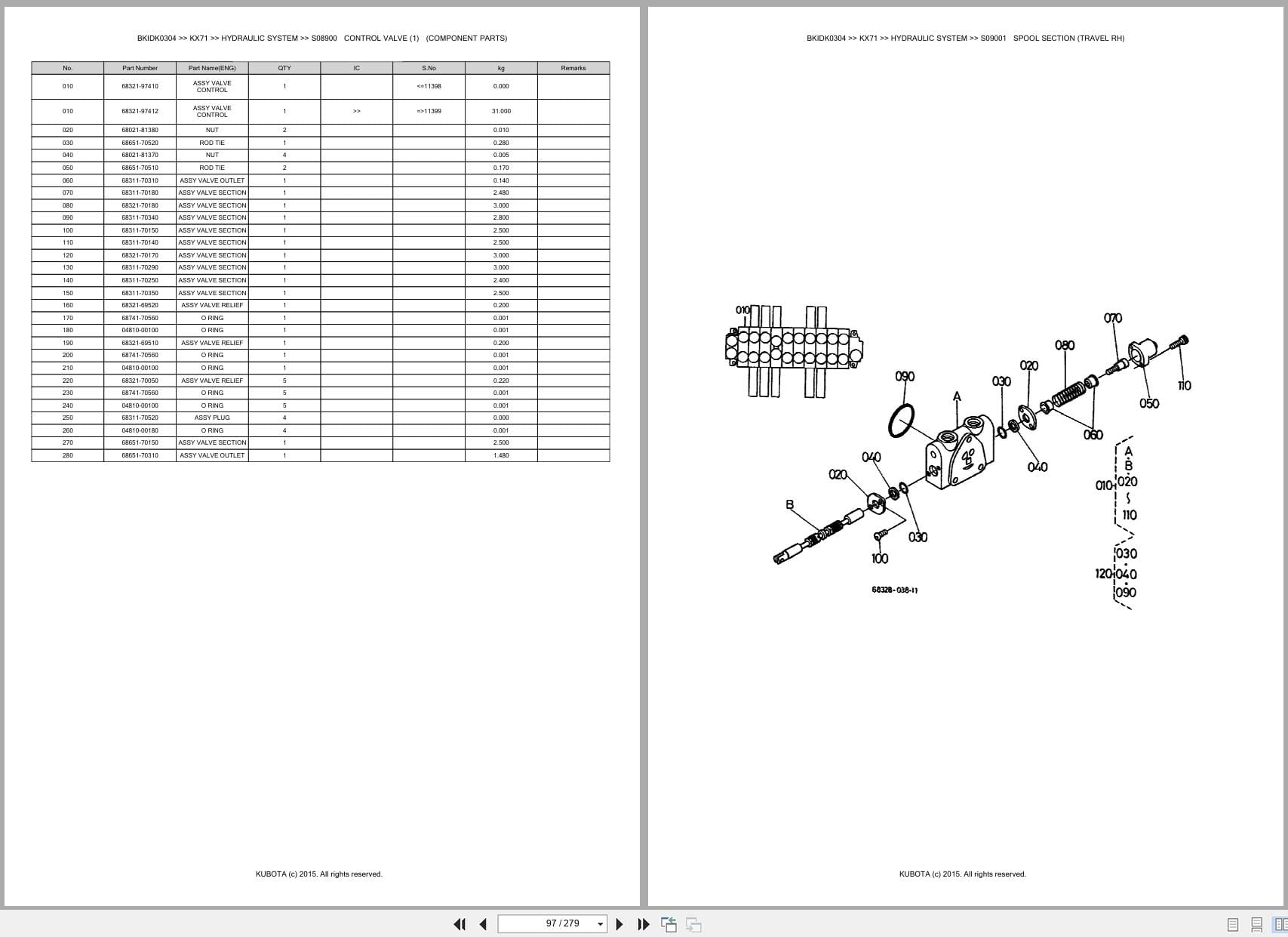 Kubota Excavator KX71 Australia Parts Catalog (2)