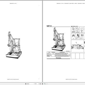 Kubota Excavator U27 4 Australia Parts Catalog (1)