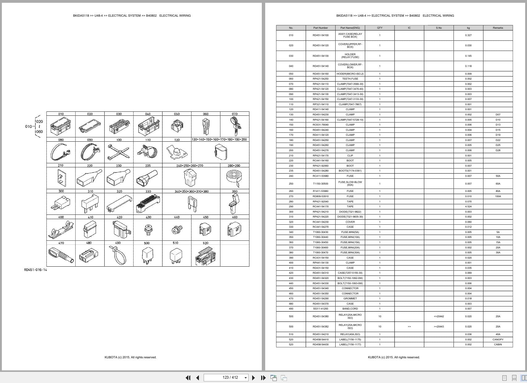 Kubota Excavator U48 4 Australia Parts Catalog (2)