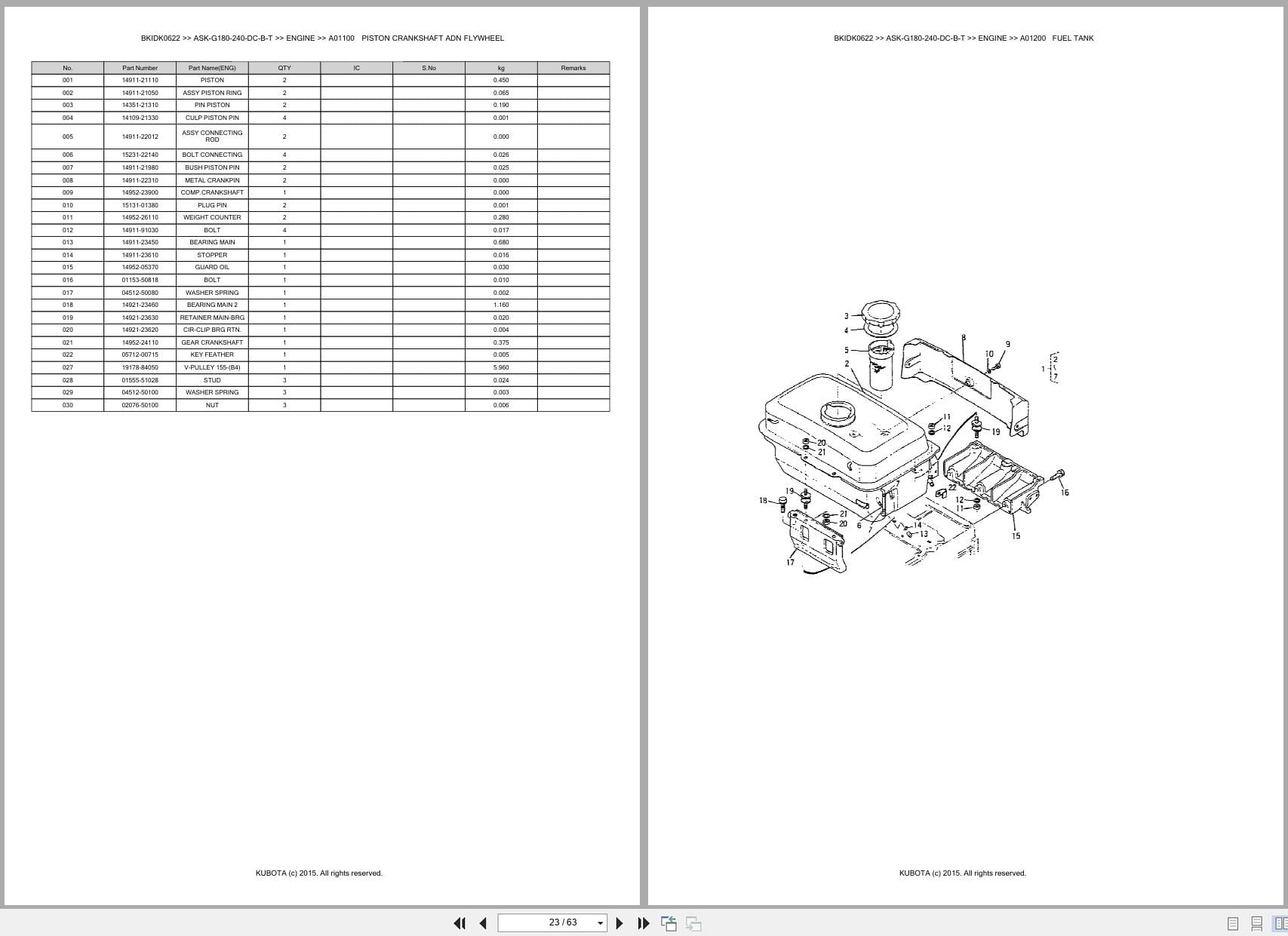 Kubota Generator ASK G180 240 DC B T Australia Parts Catalog (2)