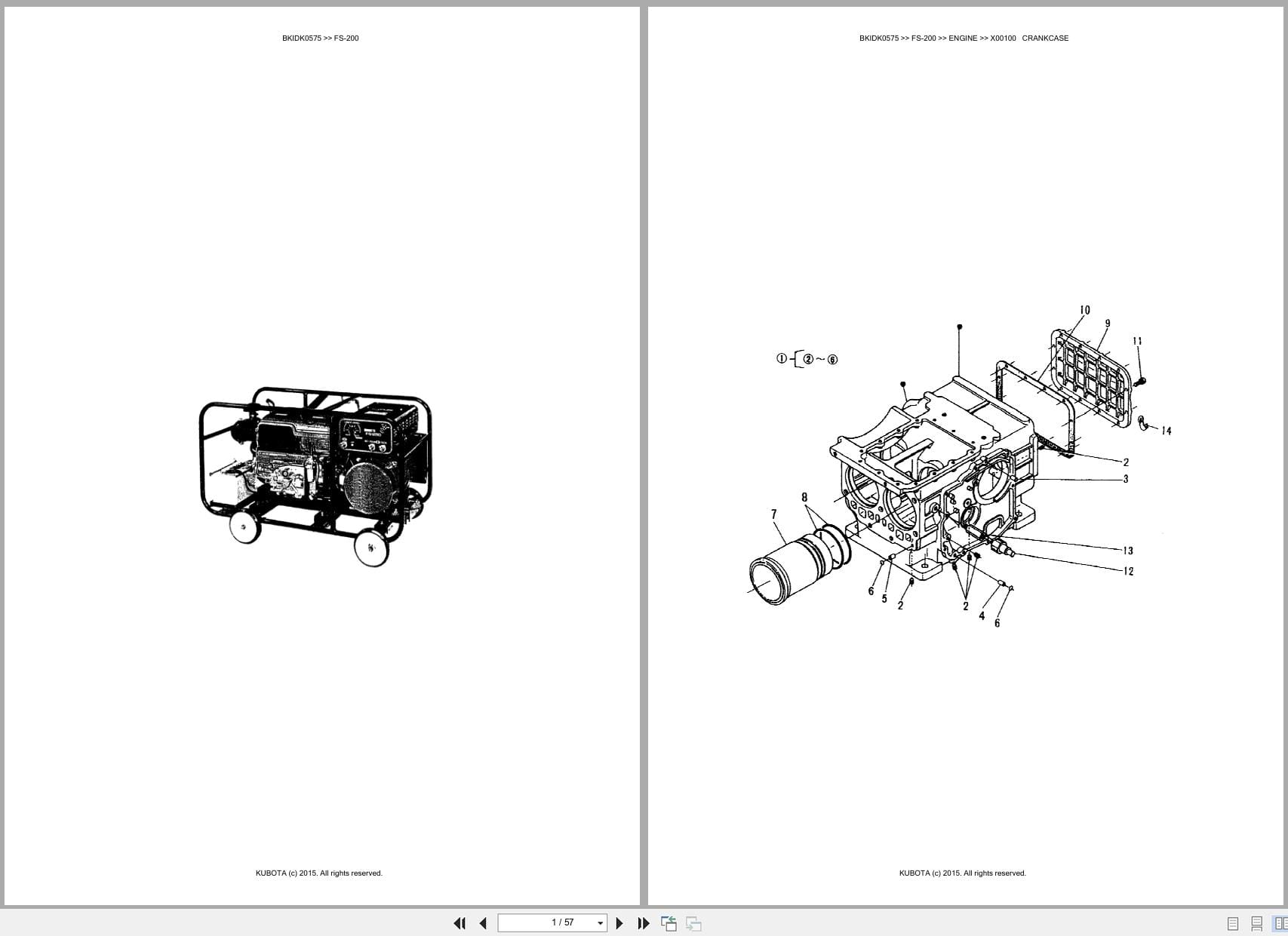 Kubota Generator FS 200 Australia Parts Catalog (1)