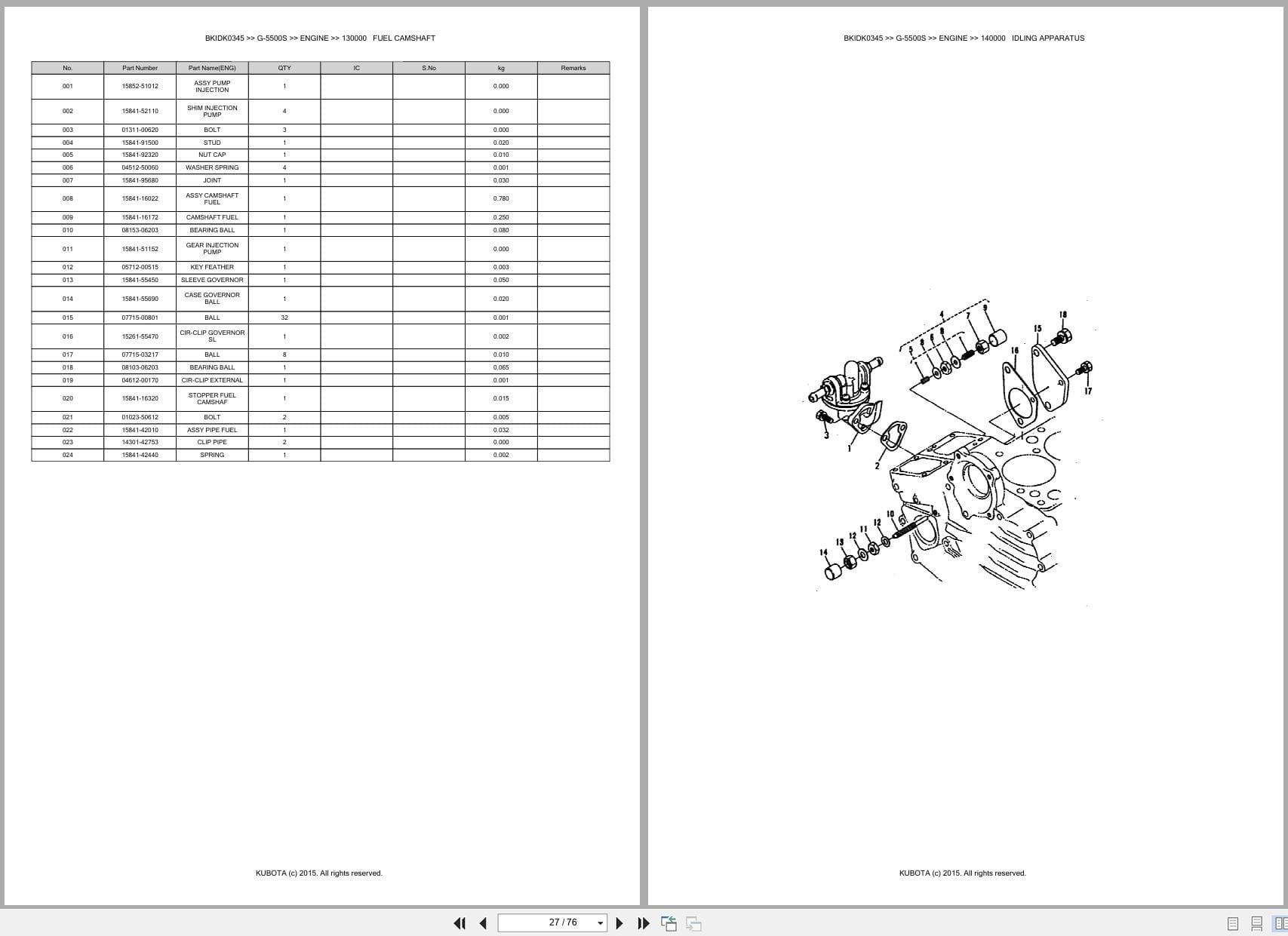 Kubota Generator G 5500S Australia Parts Catalog (2)