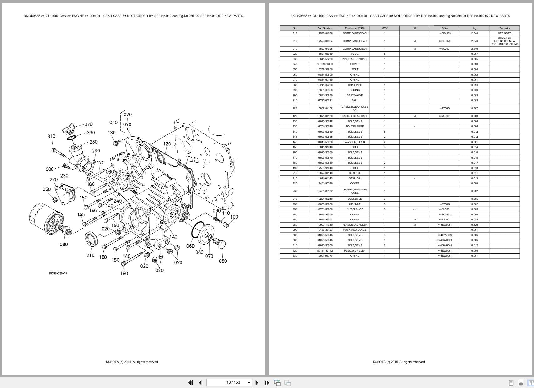 Kubota Generator GL11000 CAN Australia Parts Catalog (2)